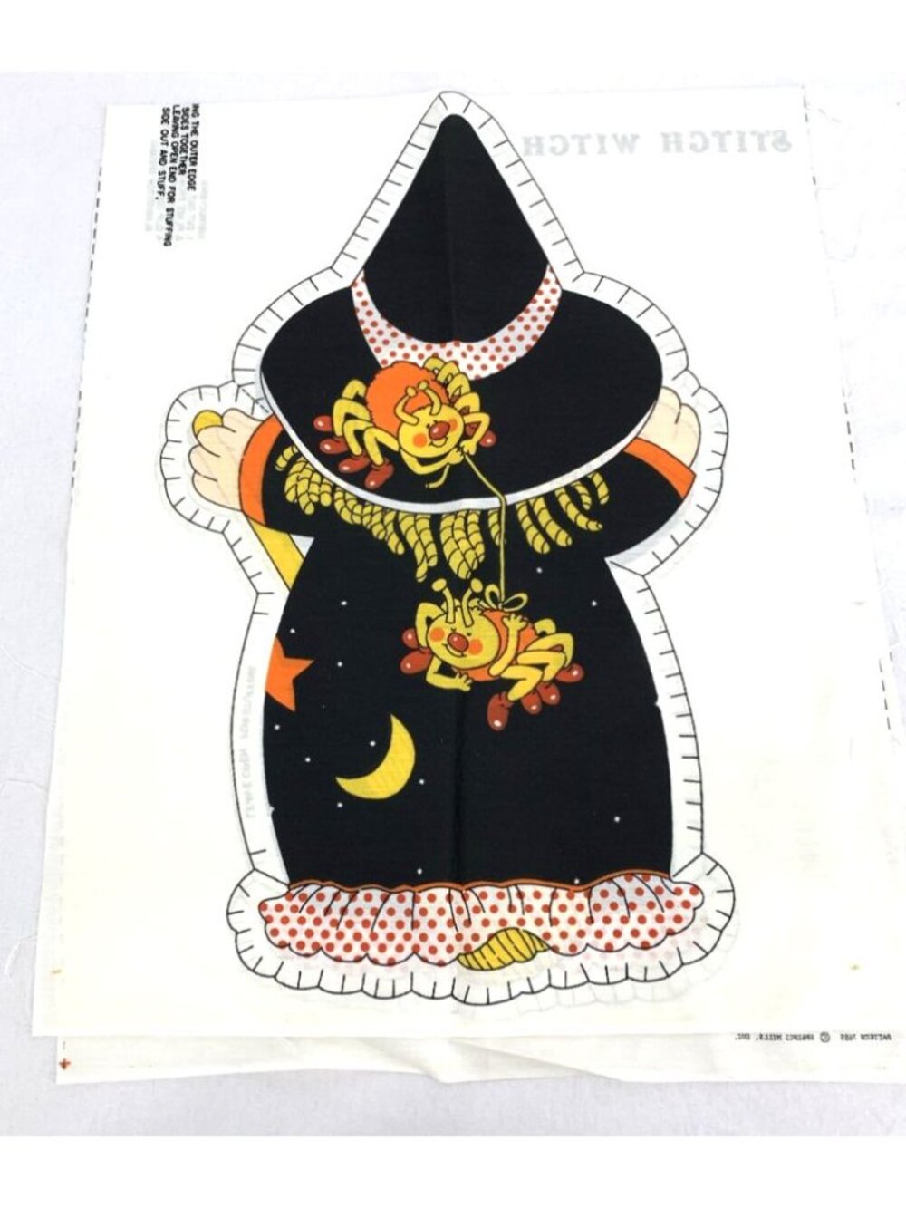 Halloween Pillow Fabric Panels Cut & Sew Stitch Witch Jack O Lantern Scarecrow - Picture 2 of 5